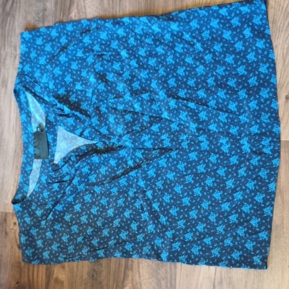 No. 6 Store Blue Ditsy Floral Silk Hand Sewn Blouse BBB - Picture 1 of 5